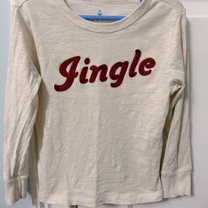 J.Crew Crewcuts kids Jingle graphic T with embroidery size XXS (2-3)